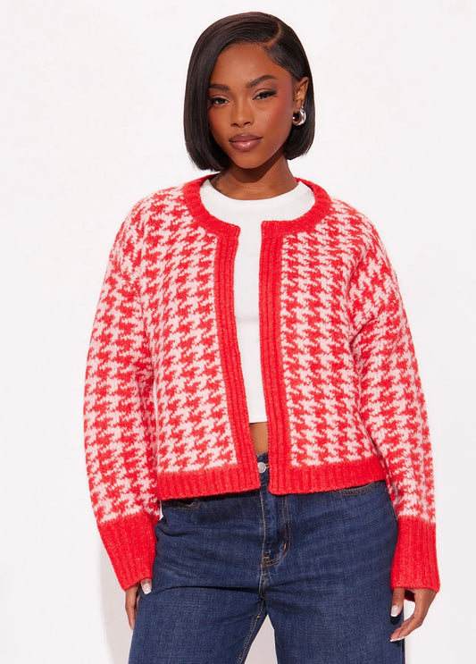 Houndstooth Cardigan