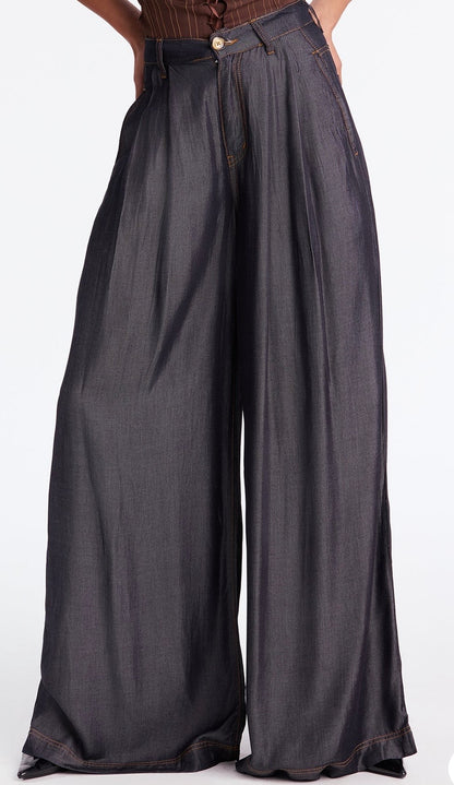 Denim Wide Leg Pants