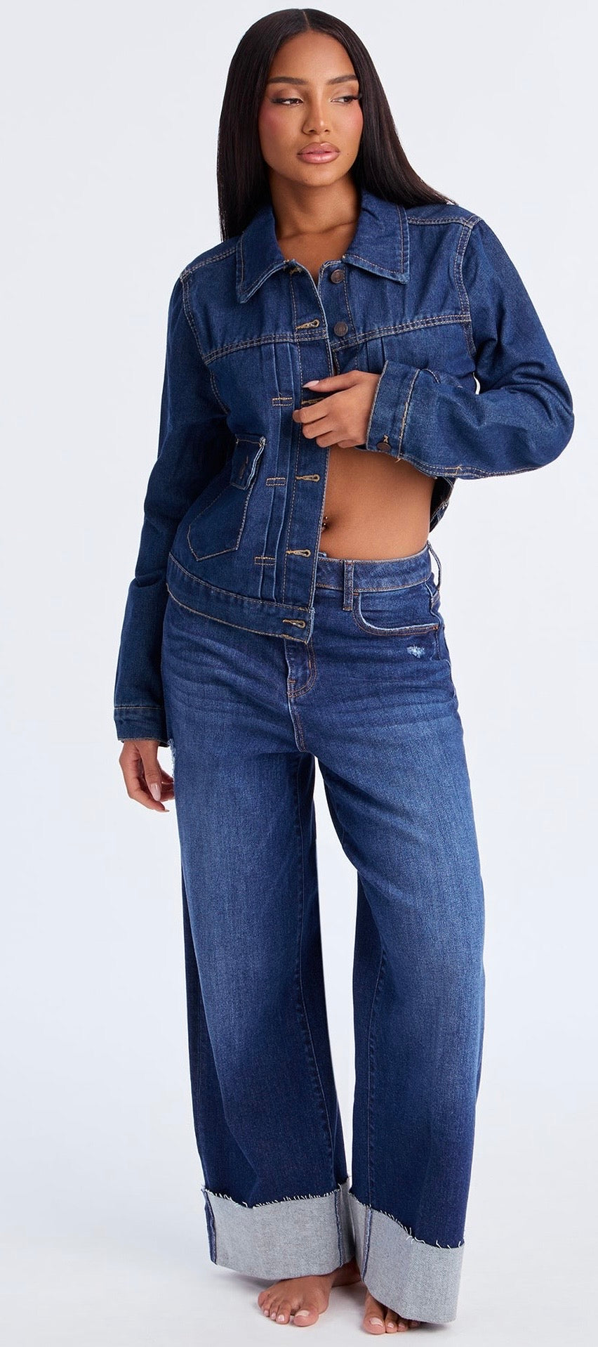 Fashion Nova Big Cuff Jeans